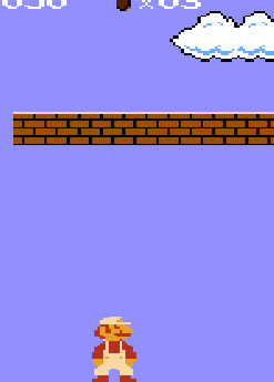Mario saltando y disparando